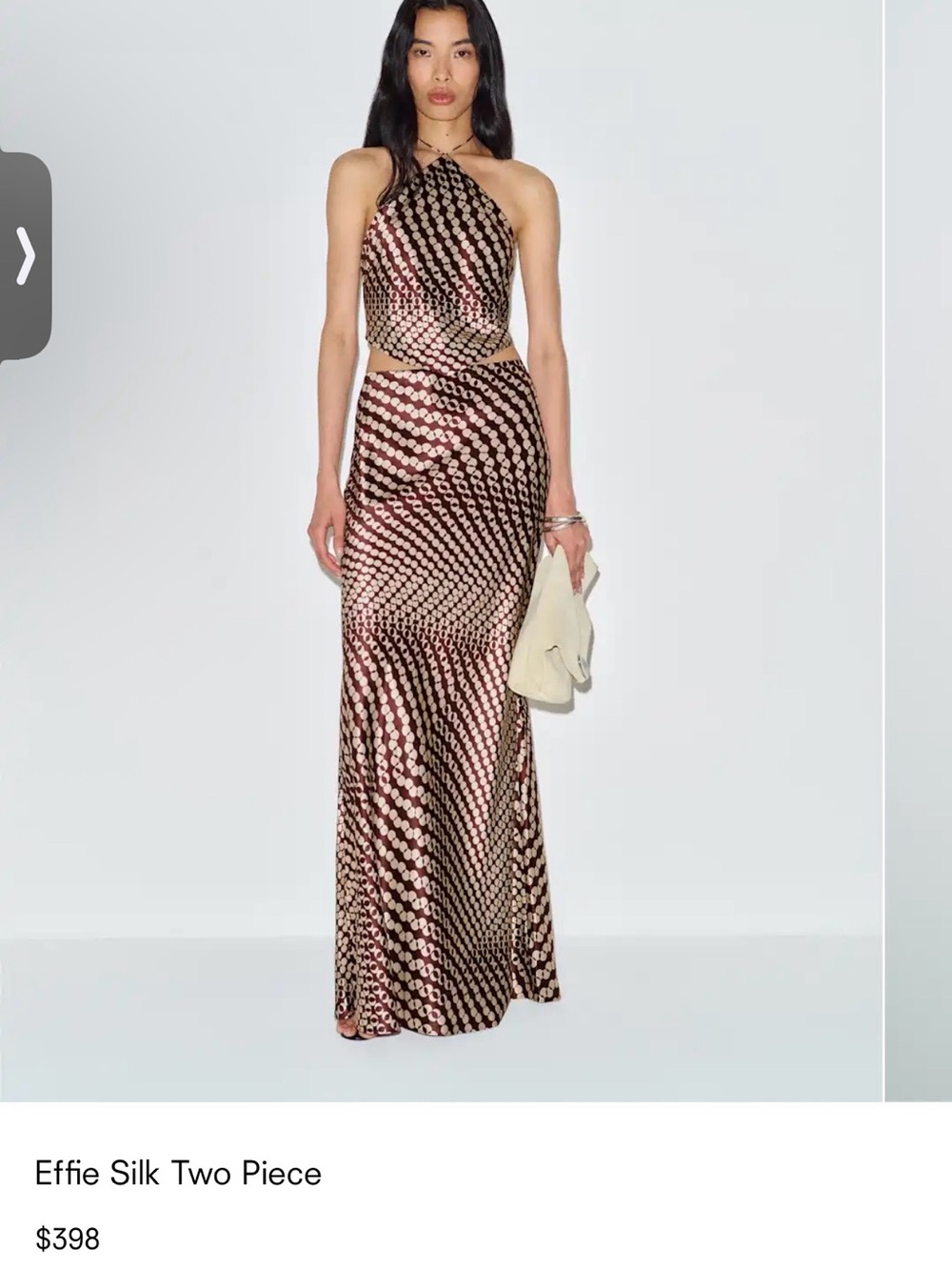Reformation Effie Silk Two Piece